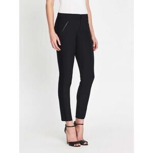 Rebecca Taylor Women's Ava Techy Stretch Cropped Ankle Pant Black Size 4